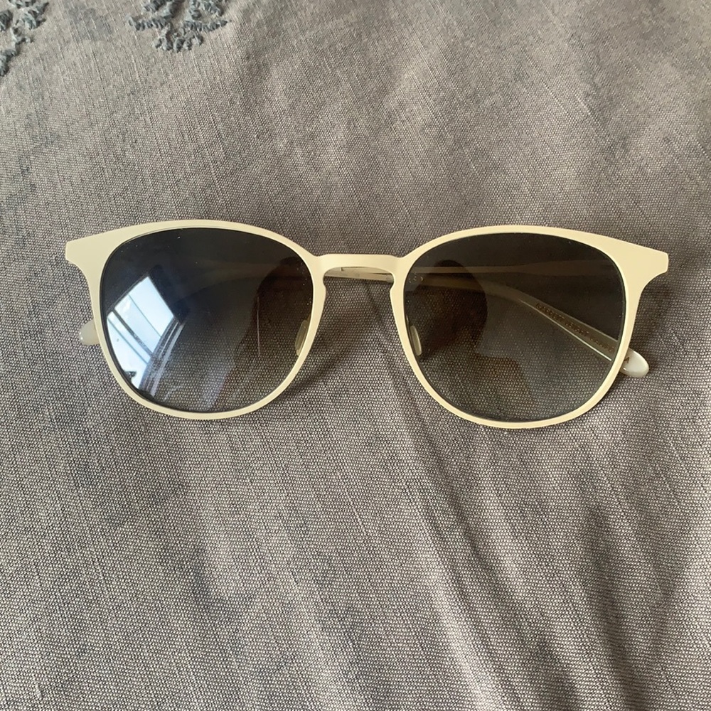 Beige Garret Leight Sunglasses